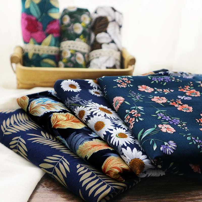 

140cm printed fabric baby summer clothing pajamas dress rayon fabric material print dress fabric wholesale cloth