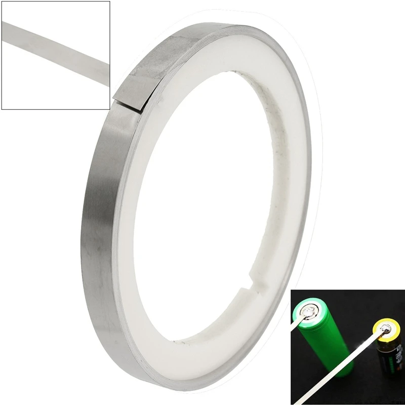 

500mm*10mm*0.15mm 5M 0.15T Pure Ni Plated Nickel Strip Sheet Tape DIY Battery Welding Pack