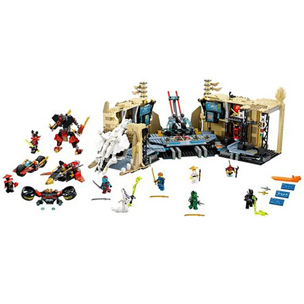 2019 New 1351pcs Ninja Samurai X Cave Chaos Mech Robot Base Armor 70596 Building Blocks Assemble Toys Bricks Compatible LegoING