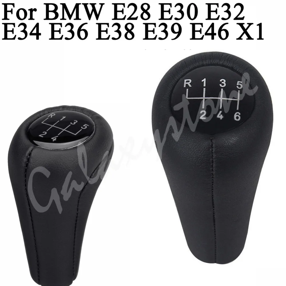 5 SPEED 6 Car GEAR SHIFT KNOB PU LEATHER For BMW E28 E30 E32 E34 E36 E38 E39 E46 X1 | Автомобили и мотоциклы