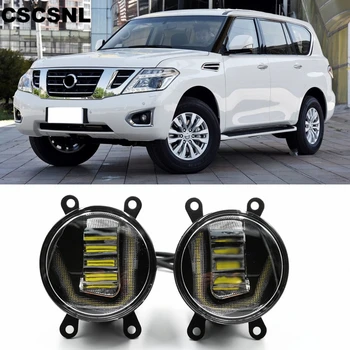 

CSCSNL 3-IN-1 Functions Auto LED For Nissan Patrol 2005-2018 DRL Daytime Running Light Car Projector Fog Lamp with yellow signal