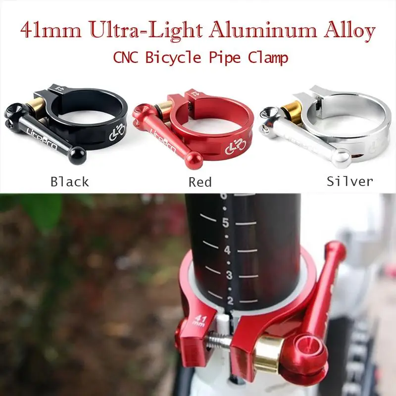 Aluminum Alloy Seatpost Clamp 41mm Quick Release MTB Folding Bike