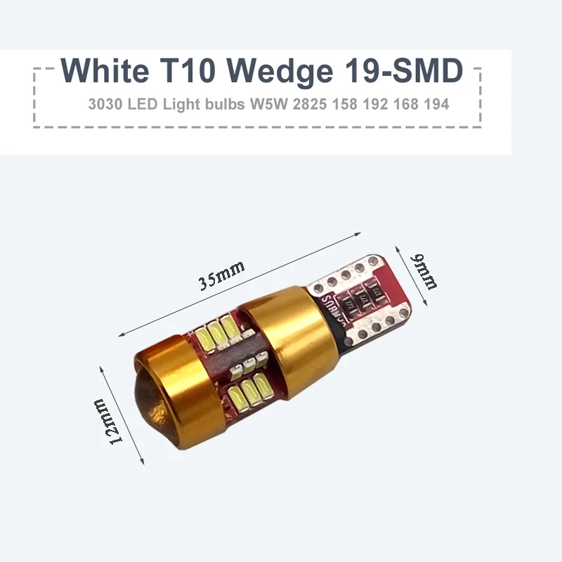 2x T10 W5W Автомобильный светодиодный светильник Canbus для парковки, для VW polo beetle golf 4 5 6 7 passat b5 b6 t5 touran sedan tiguan je