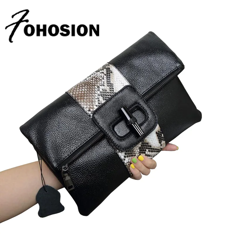 

FOHOSION fashionable ladies bags fold over Design High Quality women leather handbags serpentine lady Messenger Shoulder Bag Sac