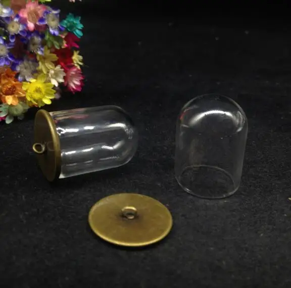 3 шт. 25*18 мм снимите трубку колпаком формы стеклянный флакон кулон с Классический базовый стеклянная крышка купола DIY ожерелье аксессуары