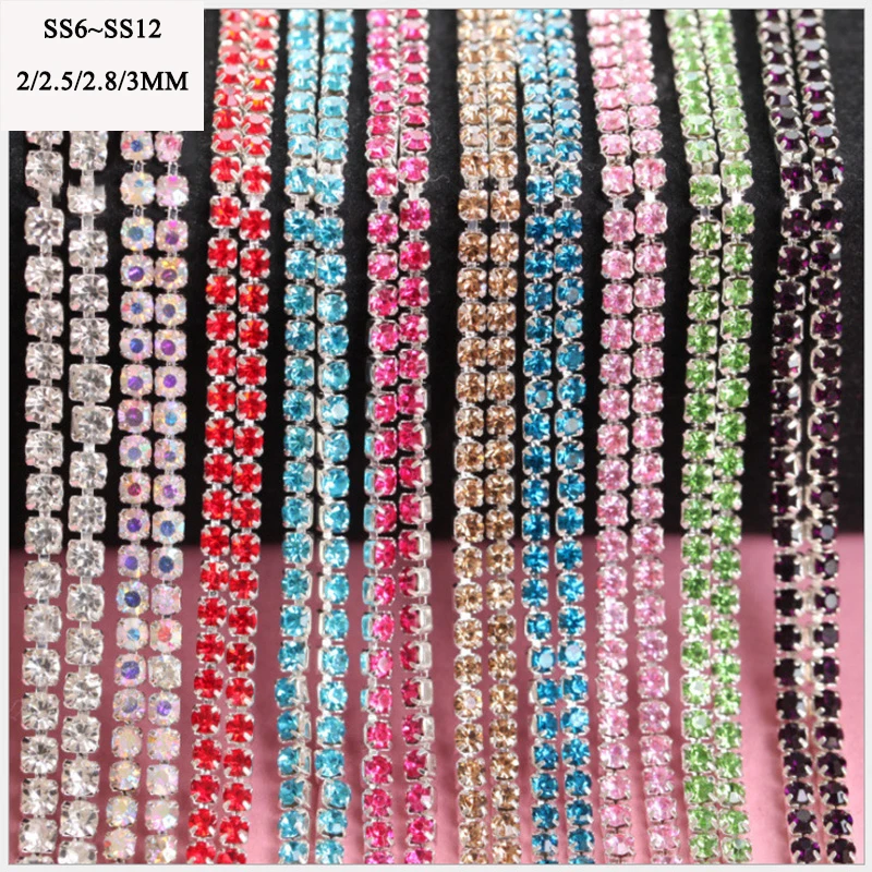 1M Rhinestones Chain, 3mm Double Row Crystal Nigeria | Ubuy