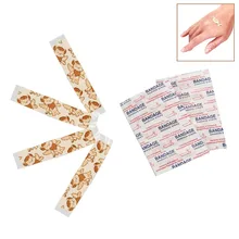 100 шт, 40x10 мм, дышащие, милые, Мультяшные, клейкие повязки для помощи при гемостазе, аптечка первой помощи для детей