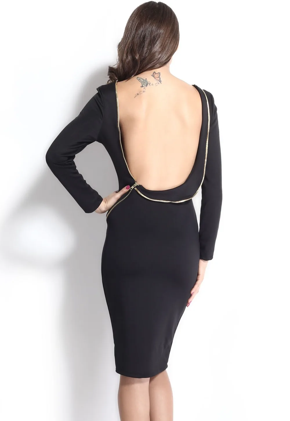 Black-Unique-Open-Back-Slim-Midi-Dress-LC6677-2-6