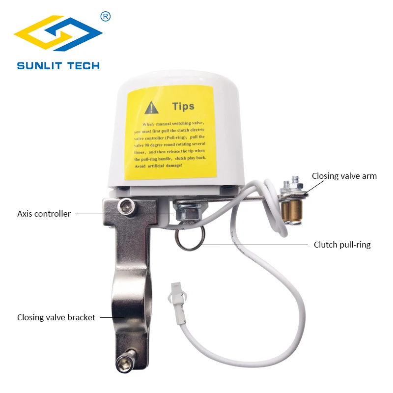 Russian Home Smart Water Leak Detector Alarm System with Automatically Shut Off DN15 DN20 Manipulator Valve Water Flood Sensor