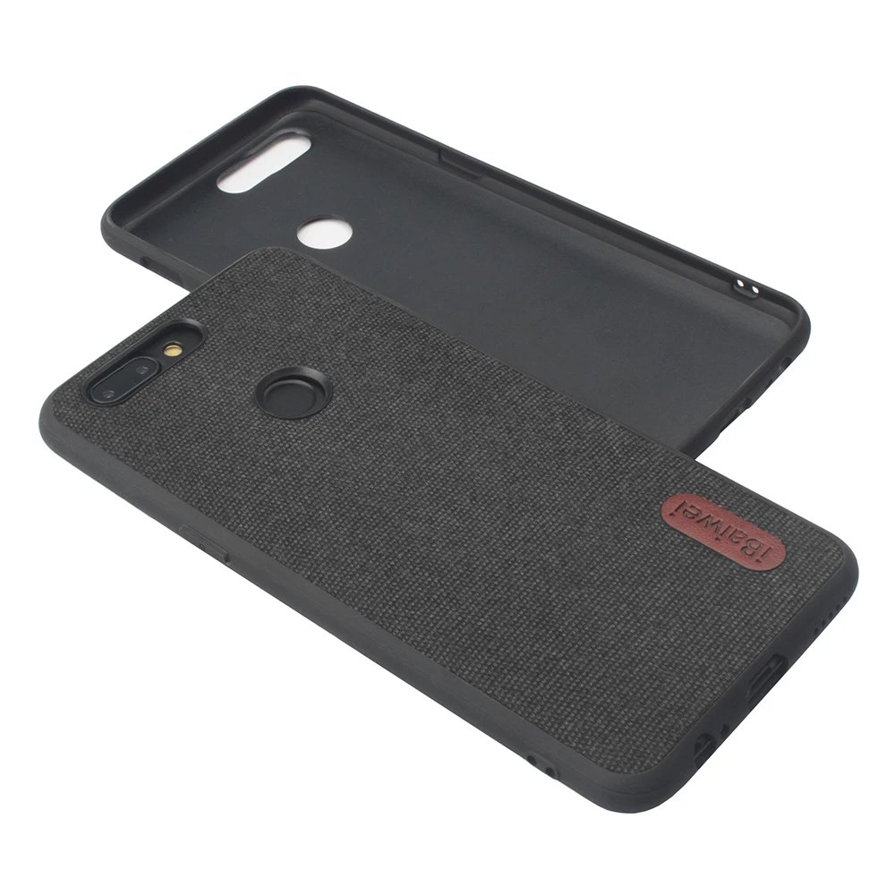 

Luxury Cloth Texture Back cover For Oneplus 5T 1+5T Fabri Phoen Case for Oneplus 5T Case Silicone soft Edge Protective 5T Holder
