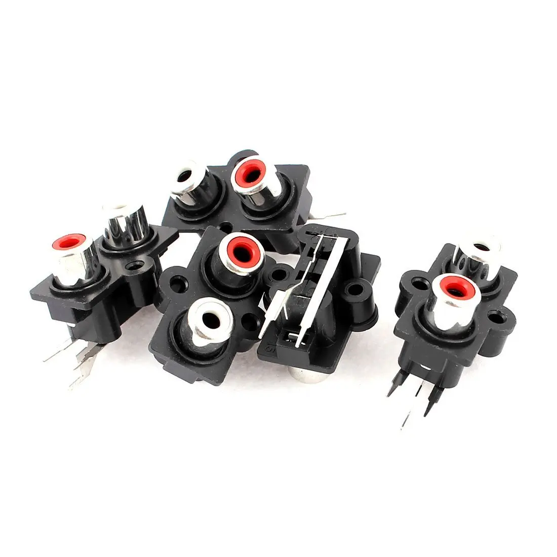 

LIXF Hot 5pcs PCB Mount 2 Position Stereo Audio Video Jack RCA Female Connector