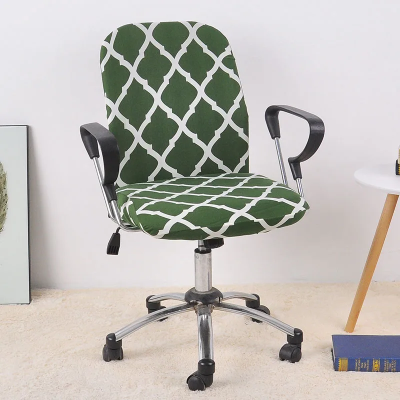 Чехол для офисного стула компьютерный Лифт стул Подушка Чехол протектор съемный комплект из 2 предметов(задняя крышка стула и чехол для стула - Цвет: Medium Sea Green