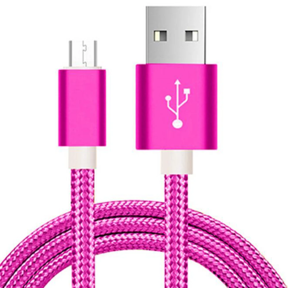 Нейлоновый Плетеный Micro USB кабель для samsung HTC, Huawei, Xiaomi Android телефон Быстрый зарядный Дата кабель синхронизации USB Кабель зарядного устройства