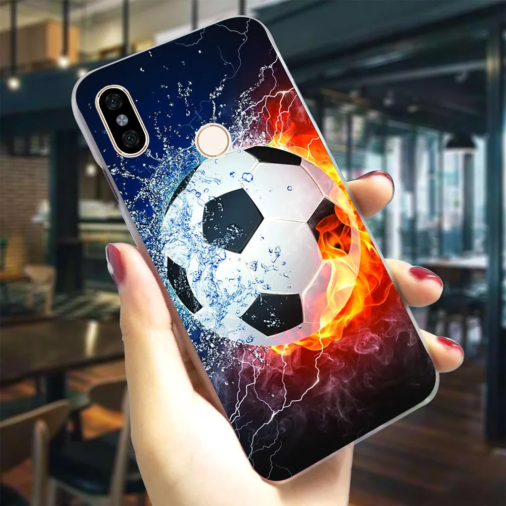 Огненный Футбол футбольный мяч чехол для телефона Redmi Note6 6Pro чехол S2 4X 4A для детей 5, 6, 7, 5 Plus/5A 6A 6 GO Pro Note 4 4X3/5/7 Pro - Цвет: K0012507