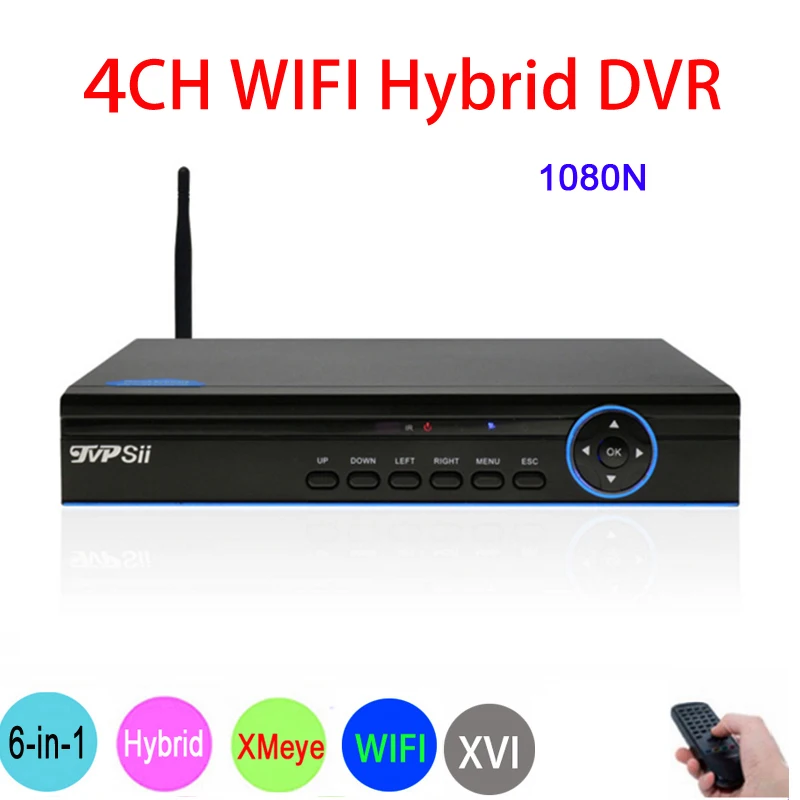 1080 P камеры скрытого видеонаблюдения Hi3521A 1080N 4 канала 4CH 6 в 1 Wi Fi Гибридный коаксиальный XVI NVR CVI TVi AHD DVR Бесплатная доставка