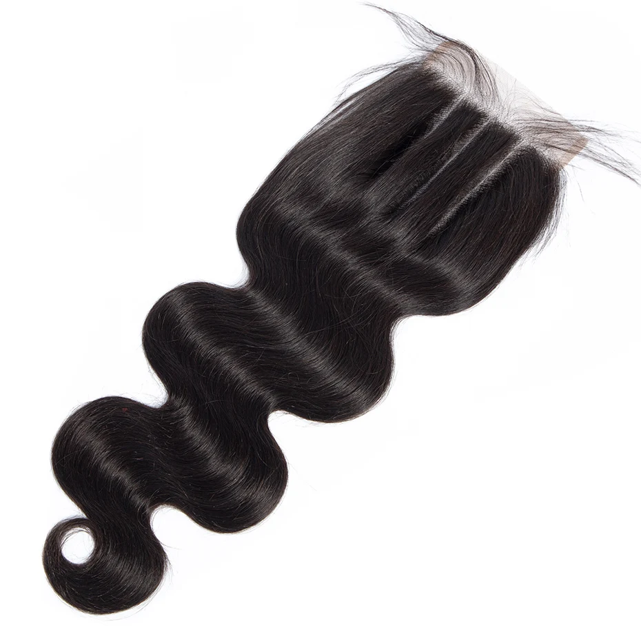 Gabrielle Волосы remy 5x5 кружева закрытие бразильские волнистые волосы, для придания объема, натуральный Цвет 8-22 дюймов Пряди человеческих волос для волос, свободные резинки для волос/средний/Три часть закрытие