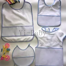 Крест стежка нагрудники для младенцев из водонепроницаемого материала для вытирания слюней младенцев Детские нагрудники синий 4 шт./компл. YB170007