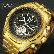 JARAGAR automatic mechanical watch luxury wristwatches Tourbillon gold Punk steel men's watch JARAGAR automatic mechanical watch luxury wristwatches Tourbillon gold Punk steel men's watch