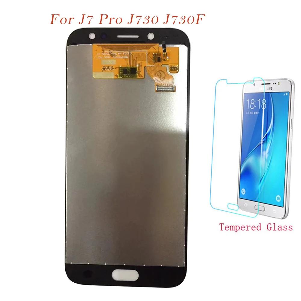 

Test LCD Screen For Samsung Galaxy J7 Pro 2017 J730 J730F J730FM Touch Screen Digitizer LCD Display Adjust AAA Quality TFT LCD