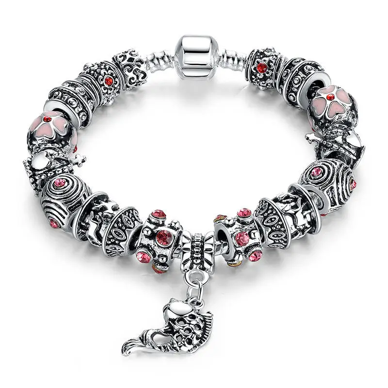 Alibaba Hot Sell Fish Charm Bracelet Chamilia Bracelet 925 Tibetan