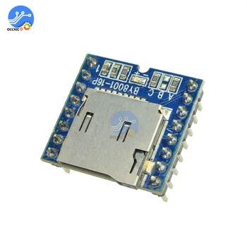 

BY8001-16P MP3 Player Moudle Support Micro SD TF Card DIY Amplifier kit for Arduino MP3 Players Audio Sound Module