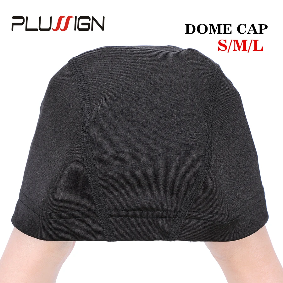 Factory Direct Sales Plussign Most Popular Black Mesh Dome Cap Ventilation Durable For Making Handmade Wig 2Pcs Large | Шиньоны и