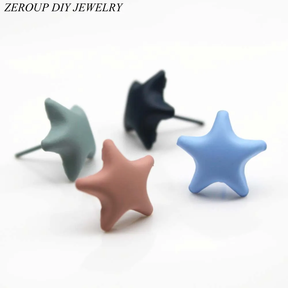 

ZEROUP Star Shape 4 colors Stud Earrings For Women Girl Fashion Lovely Ear Jewelry 5