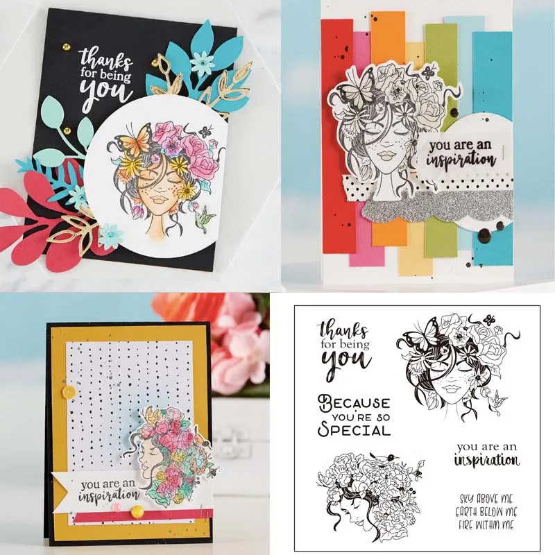 

Thanks for being you lady Transparent Clear Stamp for DIY scrapbooking/photo album card making stationary supply