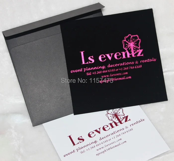 HI6021-05 Gorgeous Black Velvet Invitation
