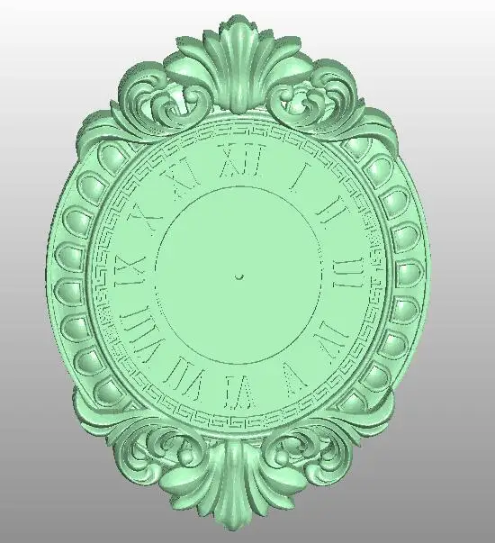 

clock 3D relief STL model for cnc router carving engraving artcam type3 aspire C21