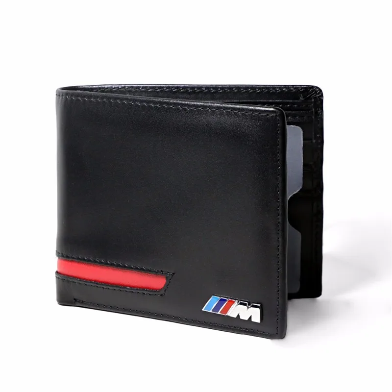 Genuine Leather Car Drivers License Wallet M Credit Card Case for BMW M E60 E90 F10