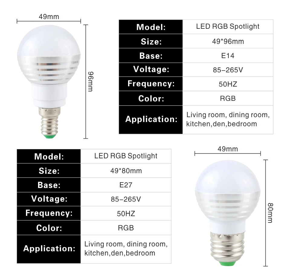 LARZI E27 E14 RGB светодиодный светильник, 16 цветов, волшебный светодиодный ночник, 110 В, 220 В, 85-265 в, сценический светильник/24 ключа, пульт дистанционного управления, праздник