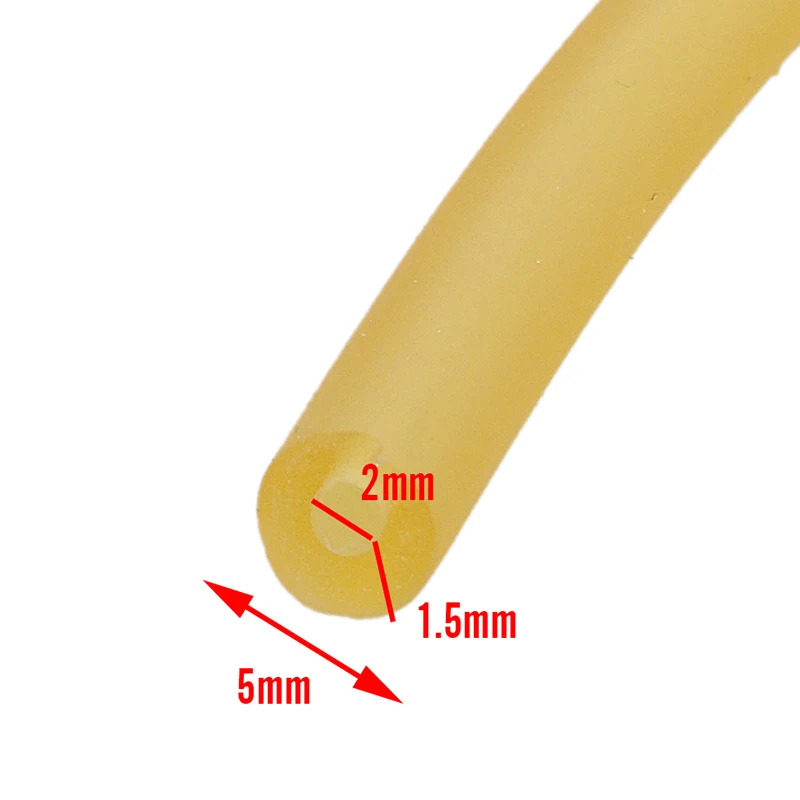 Открытый 2 мм x 5 мм резиновая трубка 3 м Рогатка-катапульта резиновая трубка лента для рогатки охота натуральная эластичная латексная растягивающаяся трубка