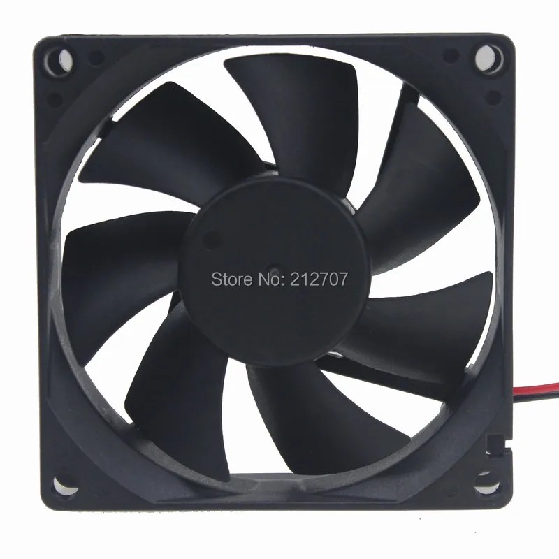 Gdstime High Speed 0.35A 80x80x25mm 12V 2Pin Ball Bearing DC Cooling Fan 80mm