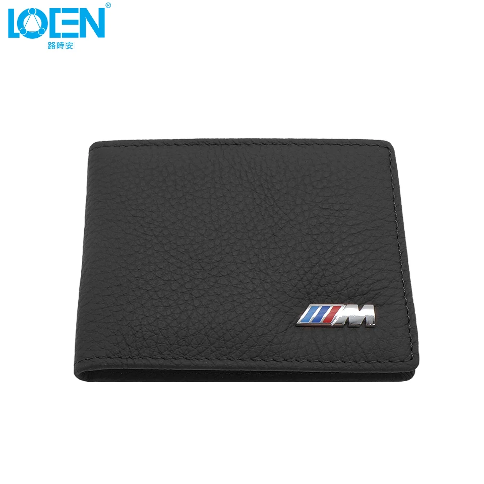 

LOEN 1PC Leather Auto Driver License Bag Car Driving Documents Card Credit Holder Purse Wallet Case For bmw style