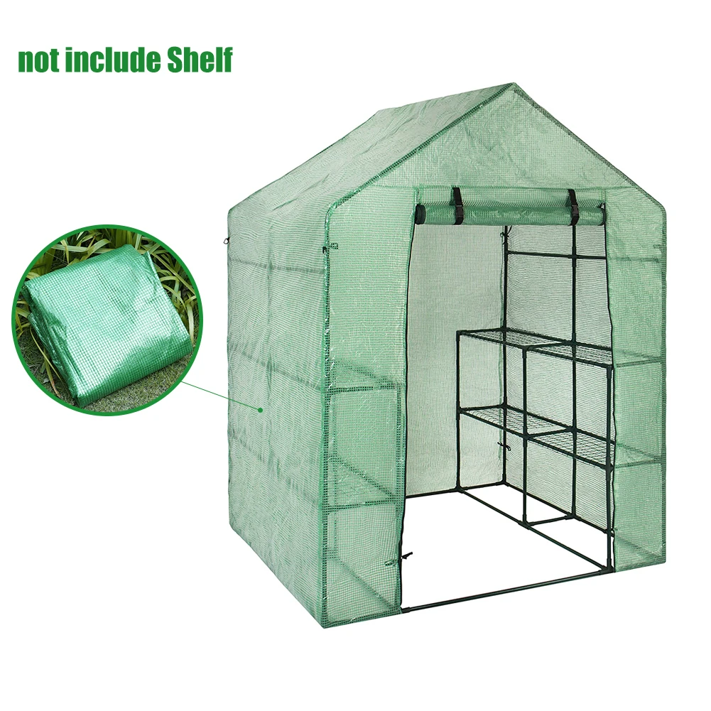 Portable Plastic Garden Greenhouse Cover Not Include Shelf For 2 Layer