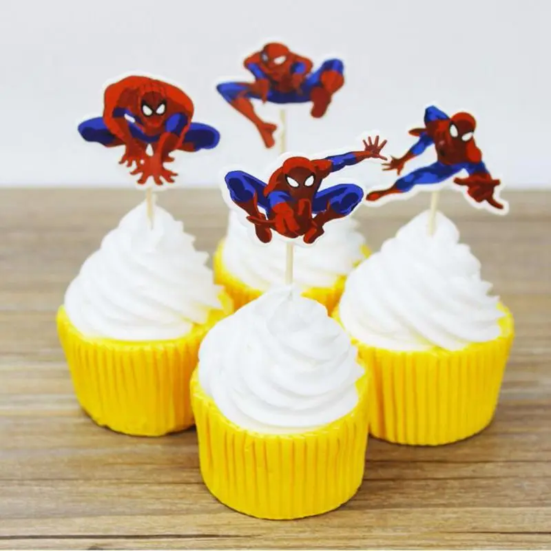 24pcs Birthday Wedding Party Decorations Cupcake Toppers Picks Kid Boy SeJB 
