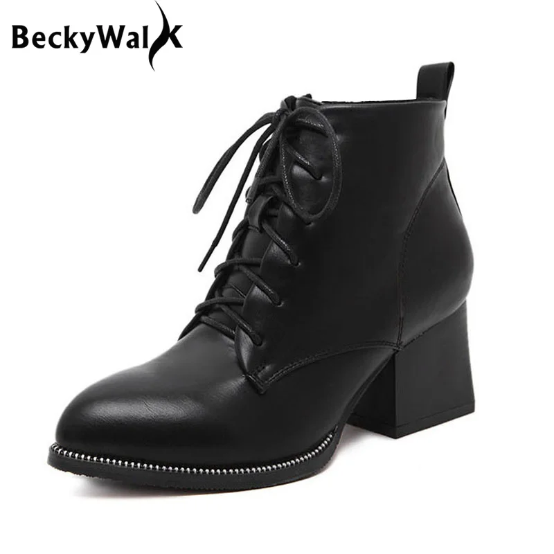 Women Shoes High Heels Autumn Winter Women Boots Lace-Up Martin Ankle Boots Zapatos Mujer Botas Femininas Shoes Woman WSH1030 Women Shoes High Heels Autumn Winter Women Boots Lace-Up Martin Ankle Boots Zapatos Mujer Botas Femininas Shoes Woman WSH1030