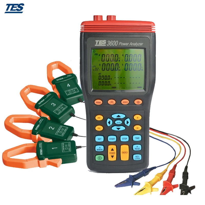 3 фазы Мощность анализатор TES-3600