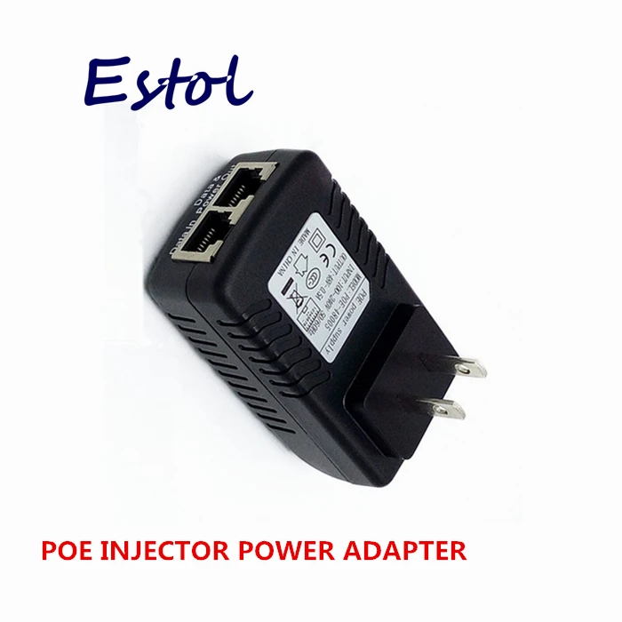 

DC48V 0.5A 10/100Mbps PoE Injector Power Over Ethernet Adapter,pin 4/5(+),7/8(-),AC100-240V,IP Camera