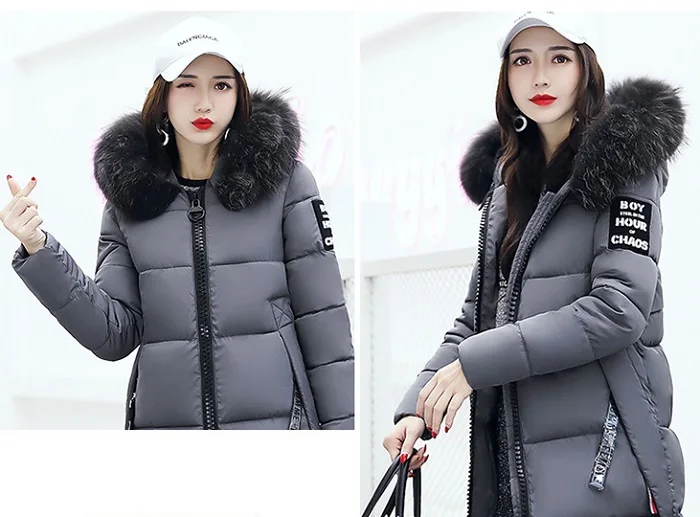 Winter Women Coat Jacket Warm High Quality Woman Jacket Winter Coat Hood Real  2017 New Winter Fashion+33 (2)