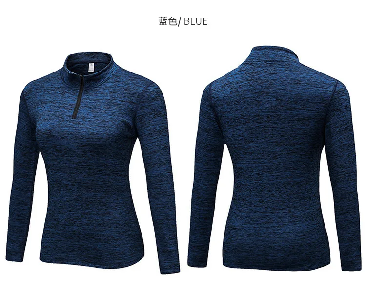 Autumn Yoga Jacket with Velvet Yoga Shirt Female Exercise Suit Long-sleeved Tight Collar Zipper Sports Shirt Running Jacket9