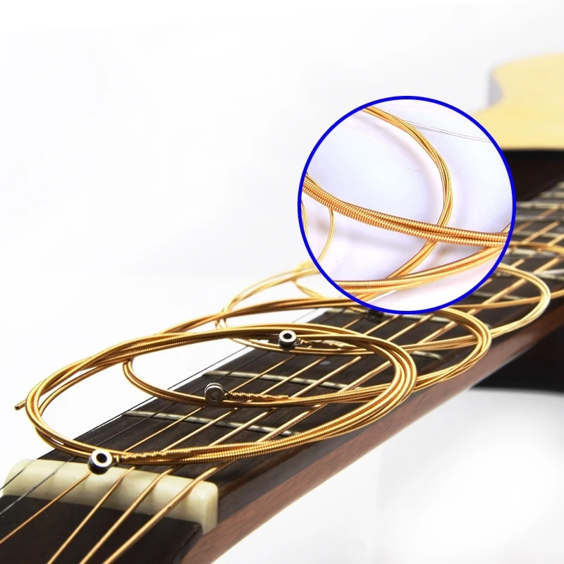 AMN10 Acoustic Guitar Strings set 010 Super Light Acoustic Wound Guitar Strings 1st 6th Guitarra