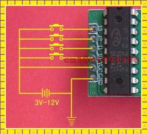 PT2262 Удаленный передатчик PT2272 приемник DC3V-9V 4CH TX DC5V 4CH декодирование RX PCB ttl RF модуль 315 МГц мгновенный Супергетеродин