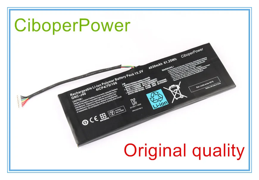 15.2V 4030mAh 61.25Wh Laptop Battery GNC-J40 961TA013F For P34W P34K P34F P34G V2 V3 V4 V5 V7 Series 15.2V 4030mAh 61.25Wh Laptop Battery GNC-J40 961TA013F For P34W P34K P34F P34G V2 V3 V4 V5 V7 Series
