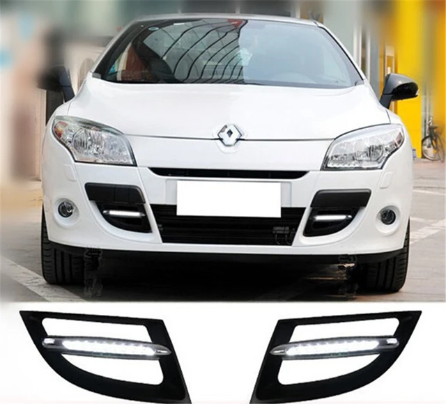 Car Led Drl Daytime Running Lights Front Bumper Fog Lamp For Renault Megane Iii 2011 2012 2013 - Car Light Assembly AliExpress