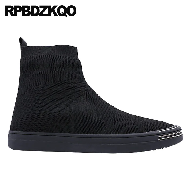 Bottes Sneakers Designer Formateur Glissent Confortable Chaussette Automne Courte High Hommes Casual Noir Chaussures 2018 Sur Top Cheville Piste 5jAq34RcLS