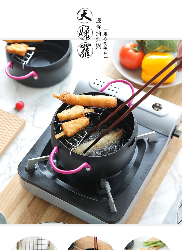 Japanese TEMPURA Copper Frying Pan Fritter Pot 30 cm Japanese TEMPURA Copper Frying Pan Fritter Pot 30 cm
