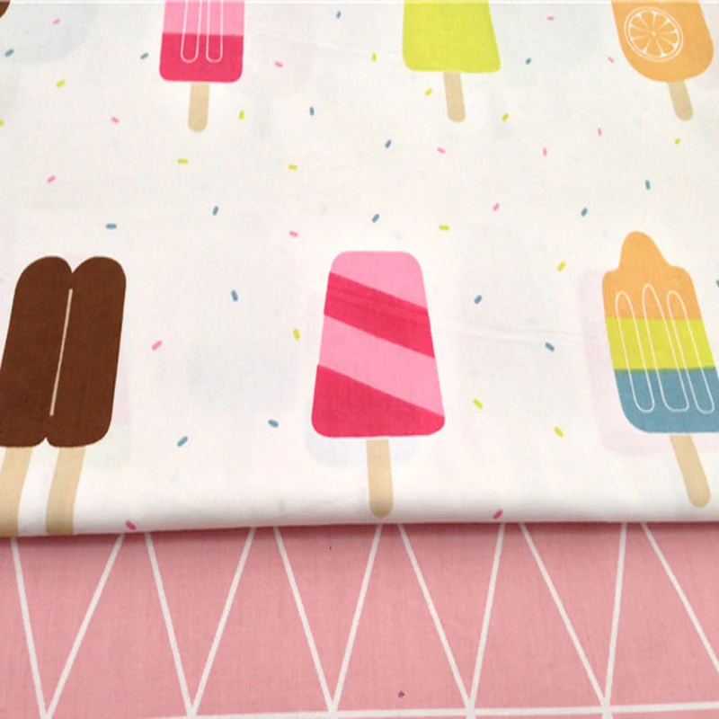 50x160 см сладкий красочный мультфильм торт Icecream конфеты печатных хлопок ткань детское хлопковое постельное бельё Подушка лоскутное ручной работы dec