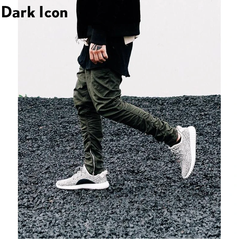 DARK ICON High Street Denim с заниженным шаговым швом шаровары Мужские штаны на молнии в